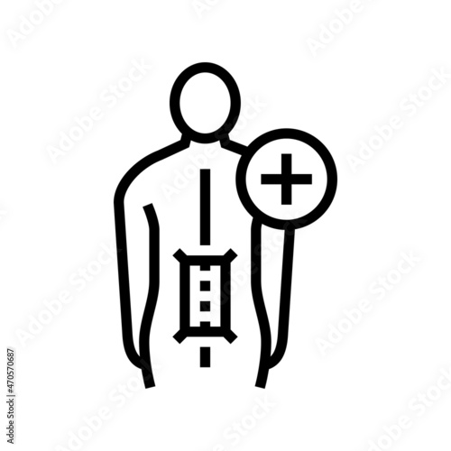 spinal surgery line icon vector. spinal surgery sign. isolated contour symbol black illustration