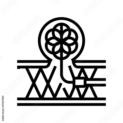 coil embolization line icon vector. coil embolization sign. isolated contour symbol black illustration