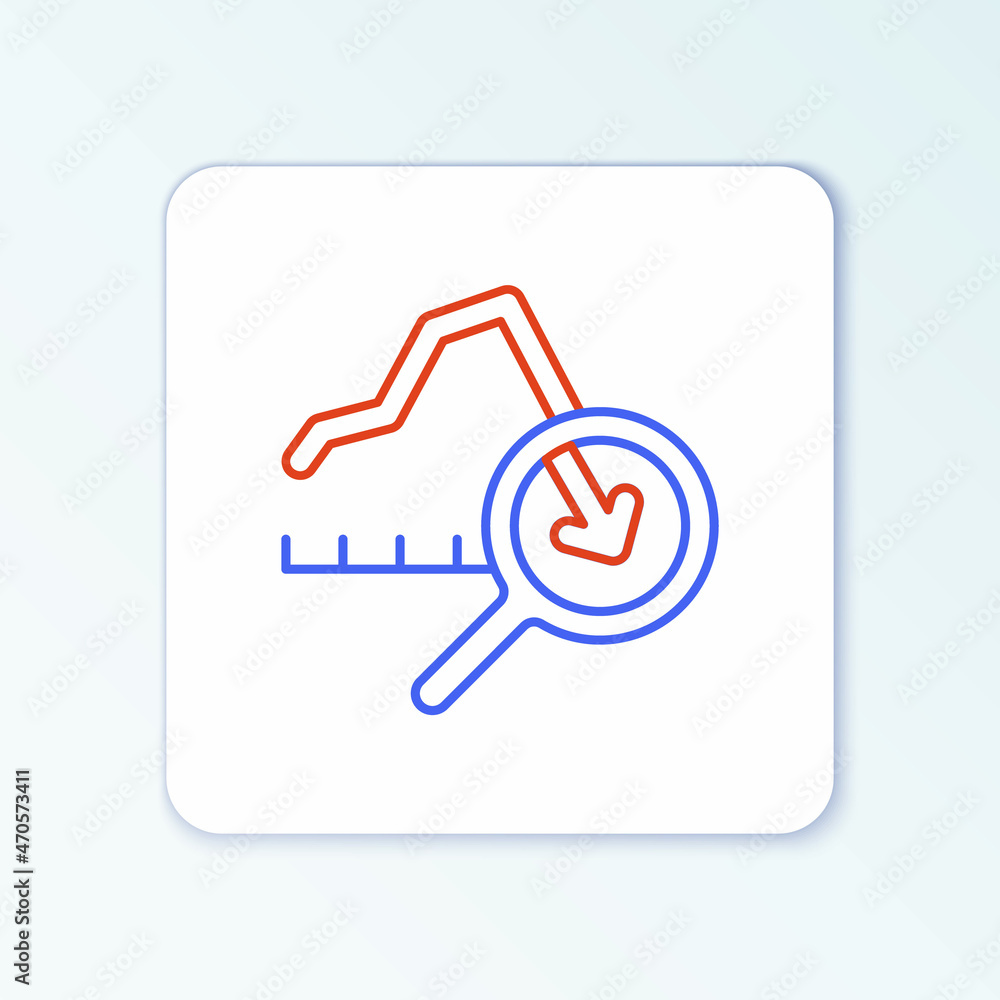 Line Global economic crisis icon isolated on white background. World finance crisis. Colorful outline concept. Vector Line Global economic crisis icon isolated on white background. World finance crisis. Colorful outline concept. Vector