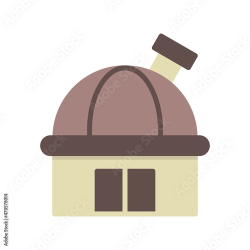 Observatory Flat Vector Icon Design