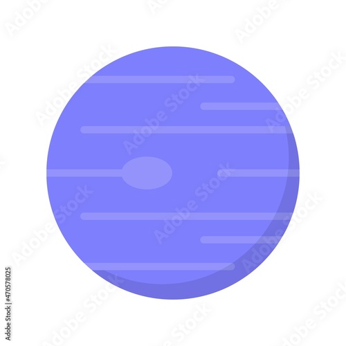 Neptune Flat Vector Icon Design