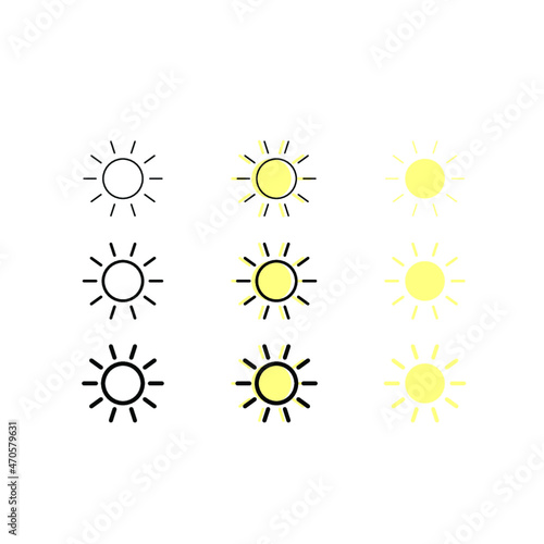 Icon Symbol Zeichen Sonne Sonnenschein Sonnenstrahlen