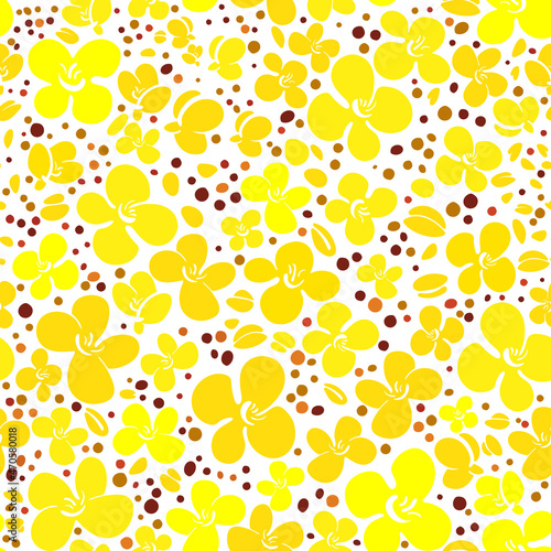 Mustard rape flower and seed pattern Vector canola