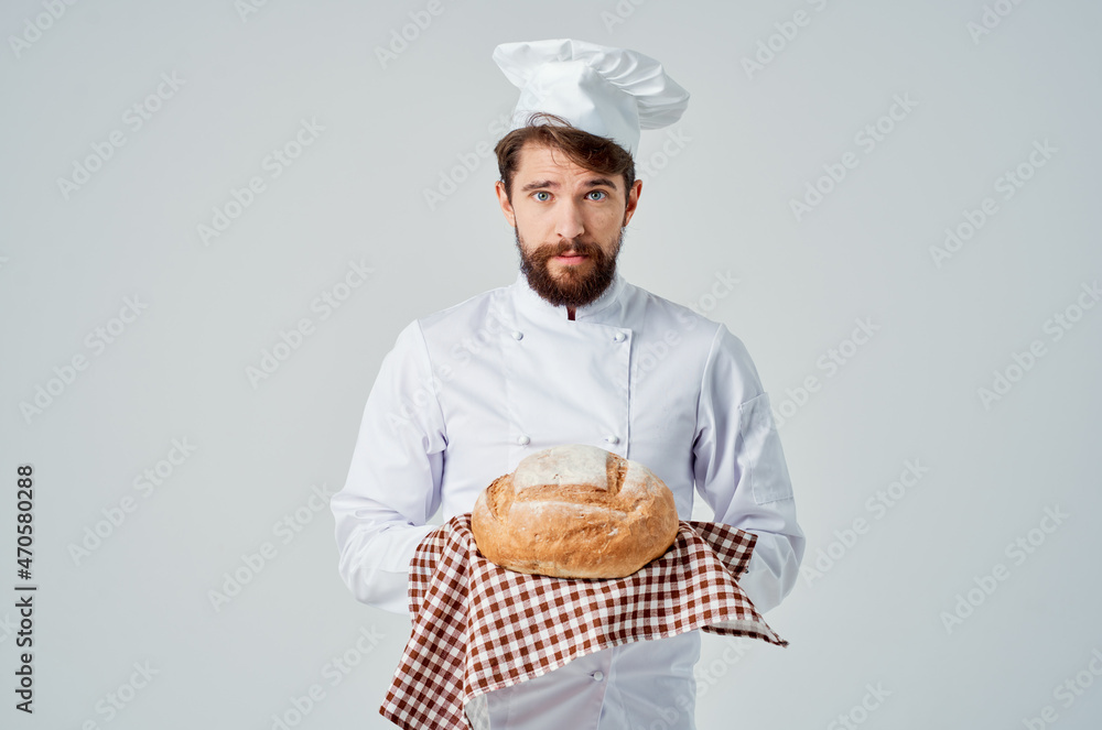 male cook restaurant provision of services isolated background male cook restaurant provision of services isolated background