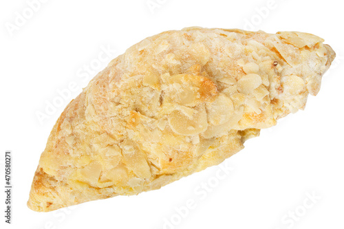 Almond croissant isolated