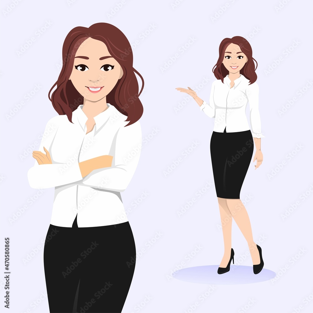 Elegant business woman portrait vector image Elegant business woman portrait vector image