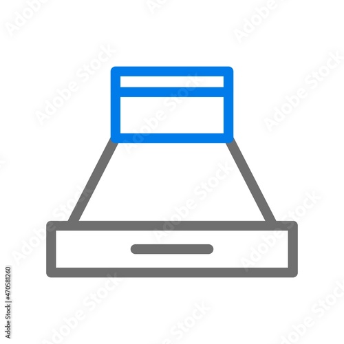 Hood Line Blue Vector Icon Design