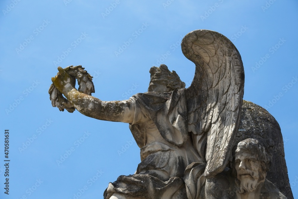 angel statue in the cemetery