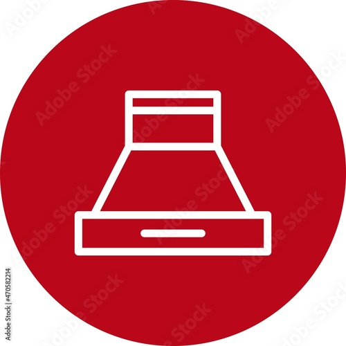 Hood Line Circle Vector Icon Design