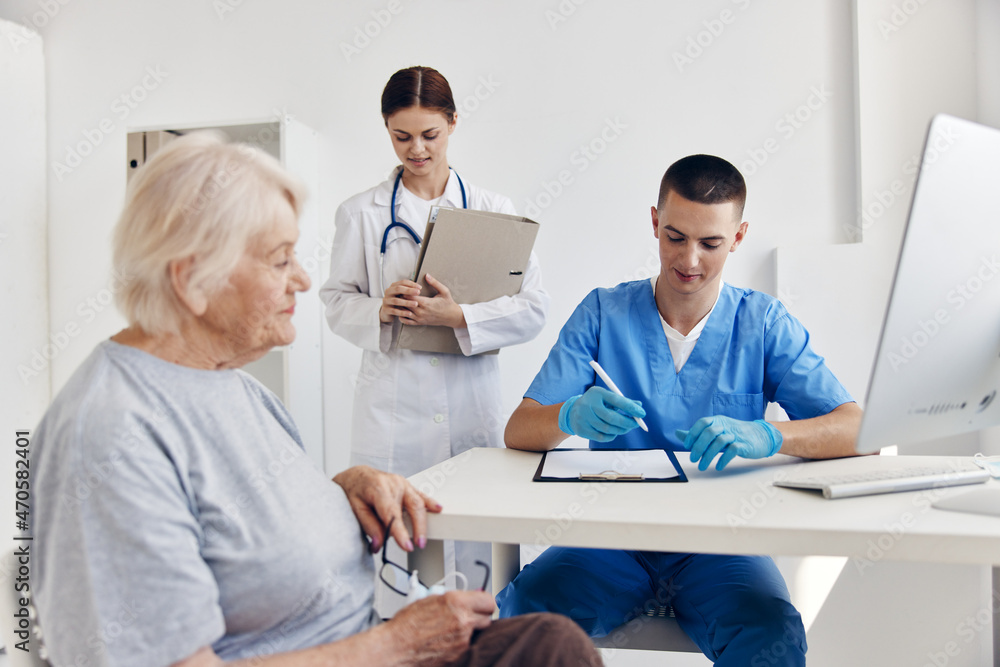 patient hospital examination in the medical office patient hospital examination in the medical office