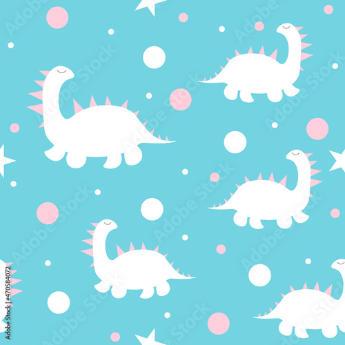 Dinosaurs seamless pattern.Vector illustration