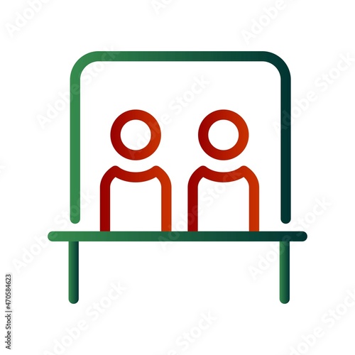 Ticket Office Line Gradient Vector Icon Design