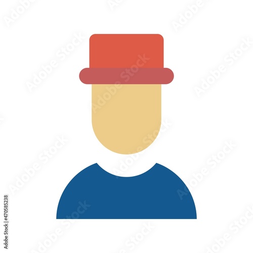 Actor Flat Vector Icon Design