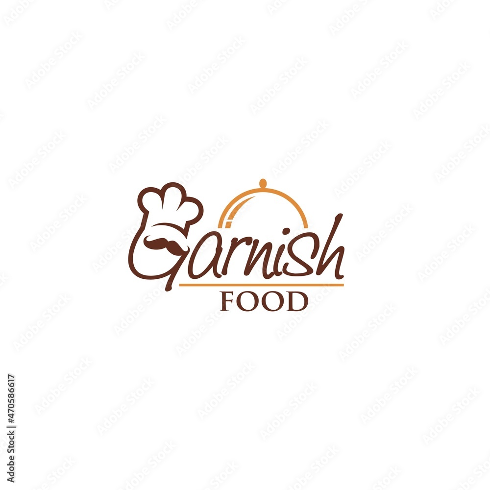 Fototapeta premium garnish food logo vector template