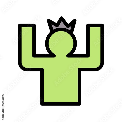 Self Confident Line Filled Vector Icon Design