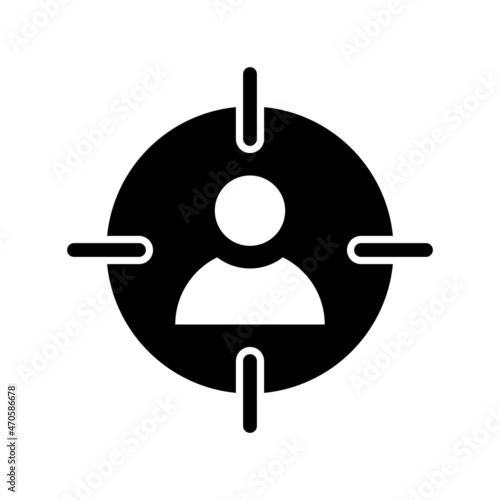 Target Glyph Vector Icon Design