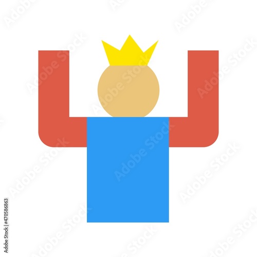 Self Confident Flat Vector Icon Design