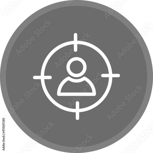 Target Line Circle Grey Icon Design