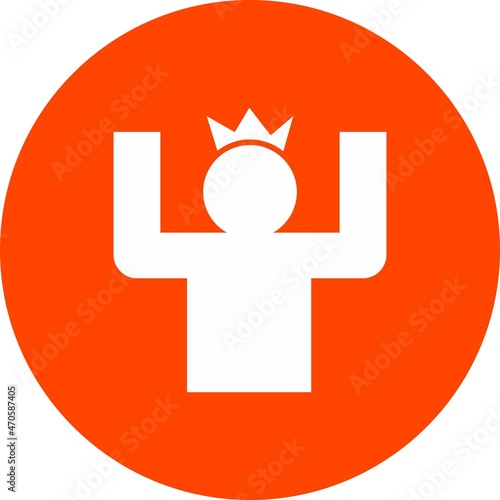 Self Confident Glyph Circle Vector Icon Design