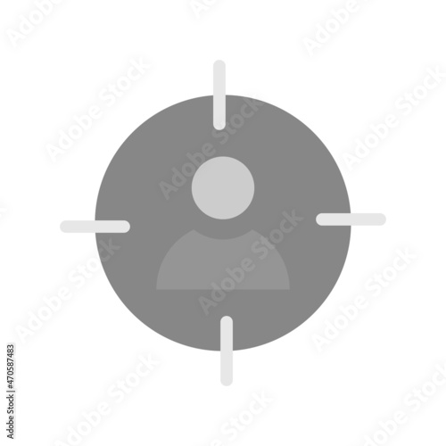  Target Flat Gray Circle Vector Icon Design
