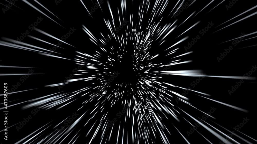 digit four from countdown animation, numbers from nine to zero, flying through the stars in space style