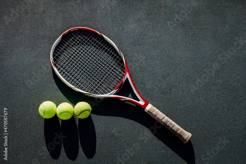 tennis ball and racket © jozzeppe777