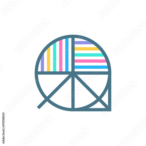 Mathematics icon in vector. Logotype