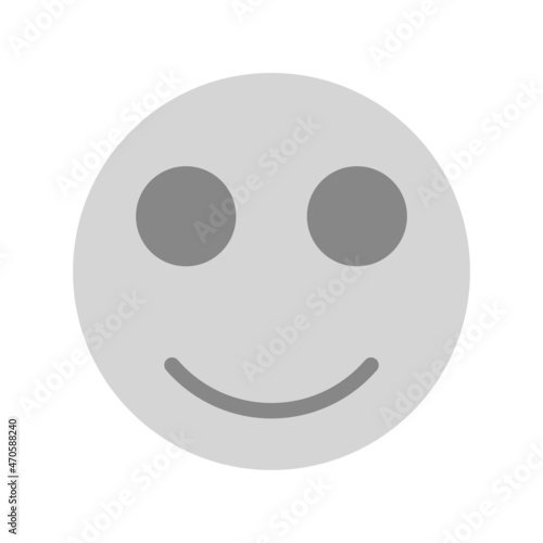 Emotion Flat Gray Circle Vector Icon Design