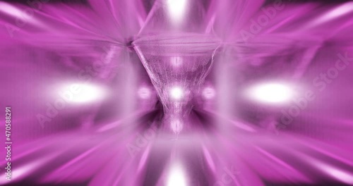 3d render with a decaying inverted purple cone