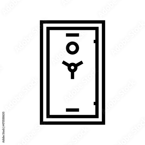 gun safe line icon vector. gun safe sign. isolated contour symbol black illustration