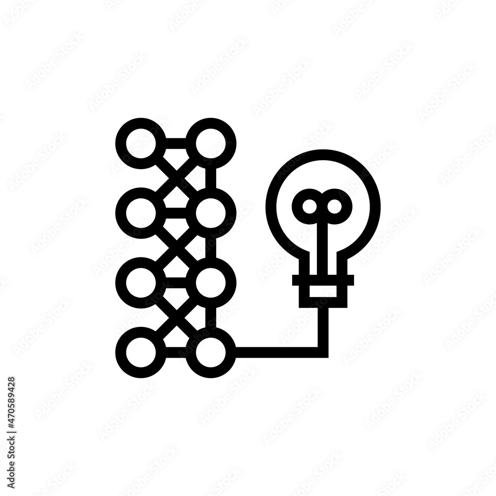 Obraz premium Deep Learning icon in vector. Logotype
