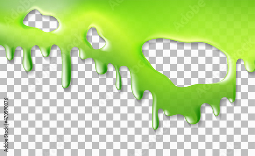 Realistic green sticky slime