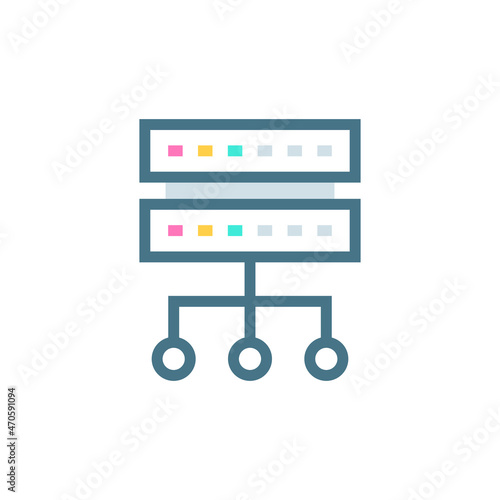 Computing Cluster icon in vector. Logotype