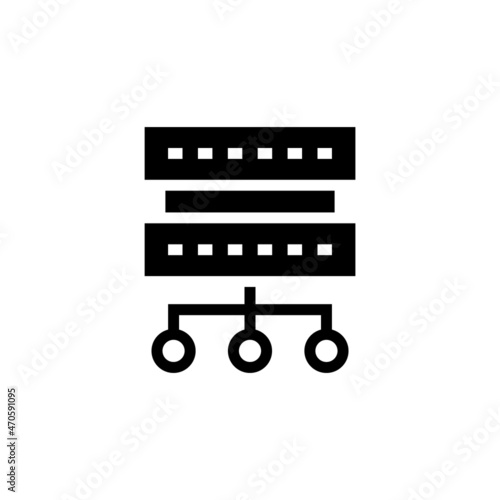 Computing Cluster icon in vector. Logotype