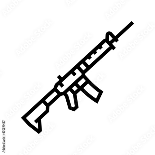 centerfire rifle line icon vector. centerfire rifle sign. isolated contour symbol black illustration