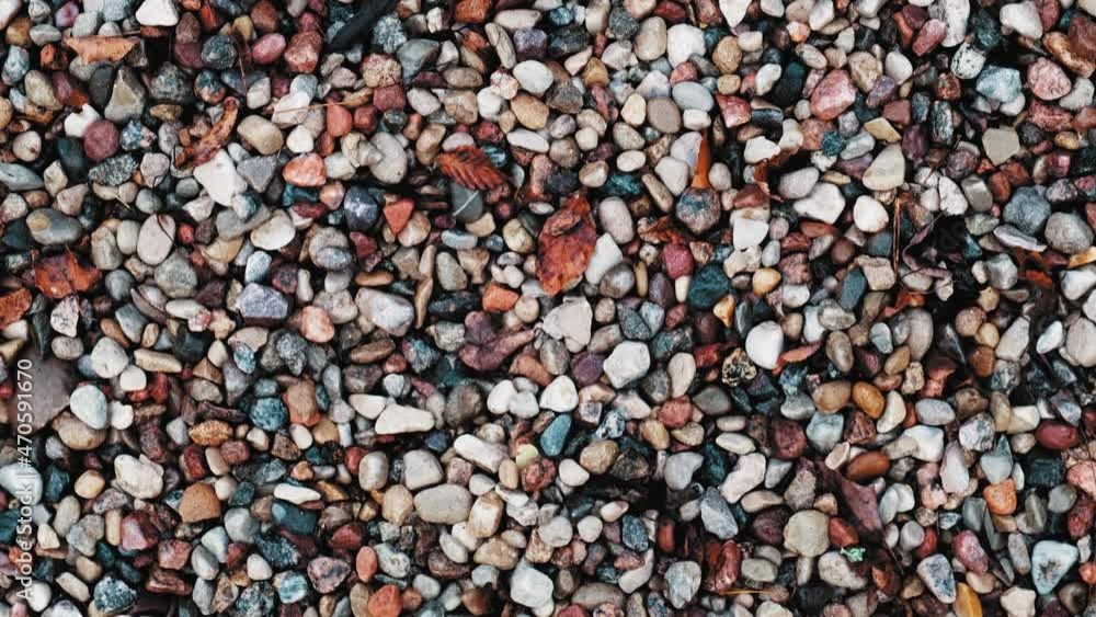Tiny Stones Pebble Rocks Background Top View Dolly Tiny Stones Pebble Rocks Background Top View Dolly