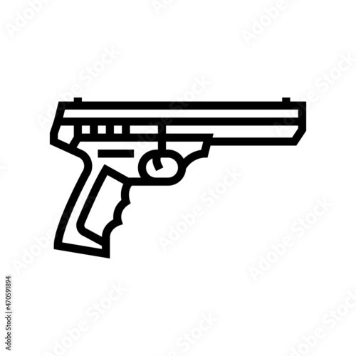rimfire rifle line icon vector. rimfire rifle sign. isolated contour symbol black illustration photo