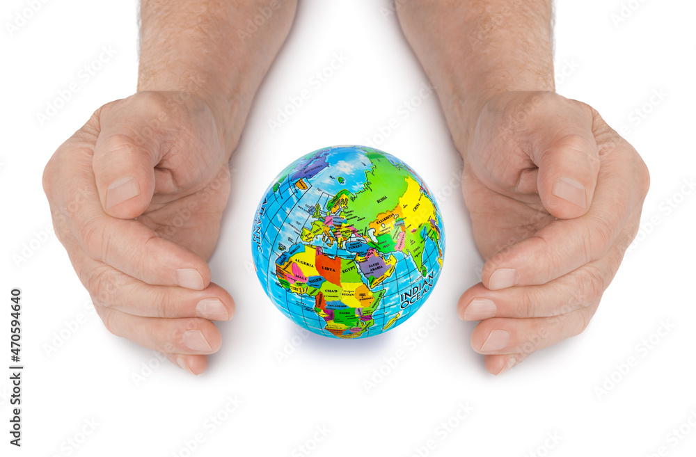 Hands and globe Hands and globe