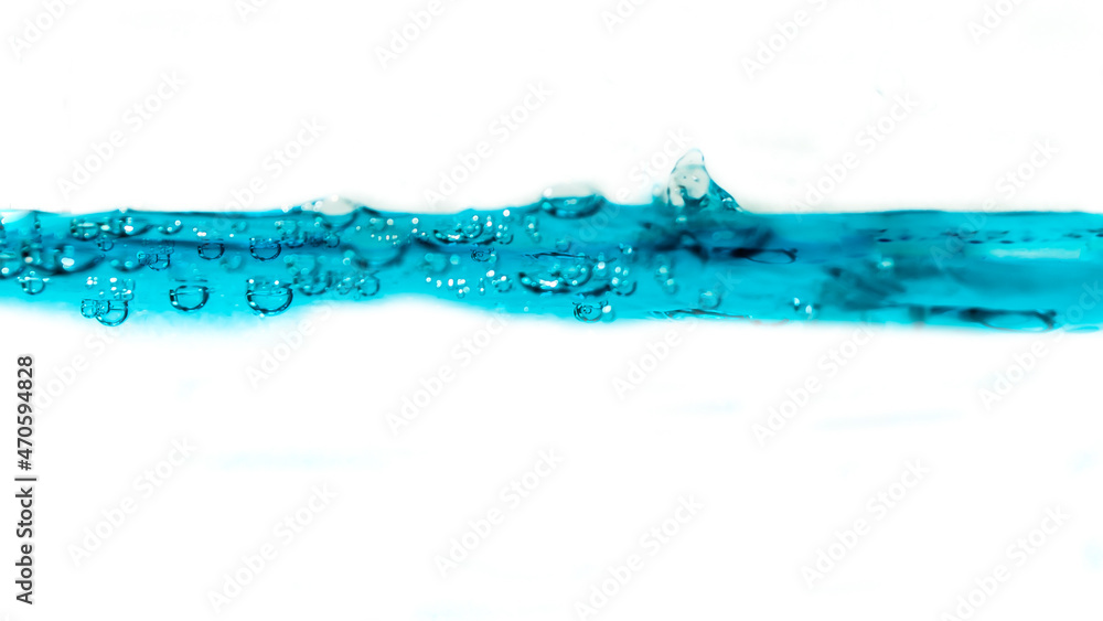 water surface, blue ripple with circular bubble isolated on white background. water is a pure transparent liquid water surface, blue ripple with circular bubble isolated on white background. water is a pure transparent liquid
