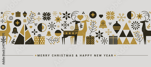 Simple Holiday New year card design