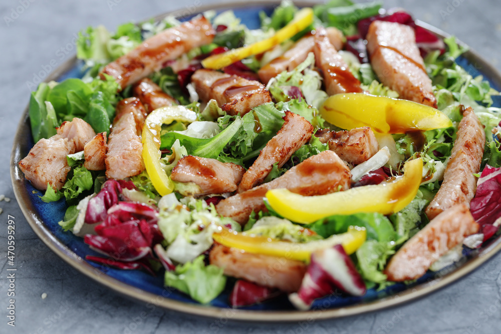 Summer chicken salad with vegetables Summer chicken salad with vegetables