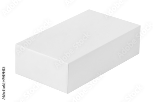 Mockup white box isolated on white background