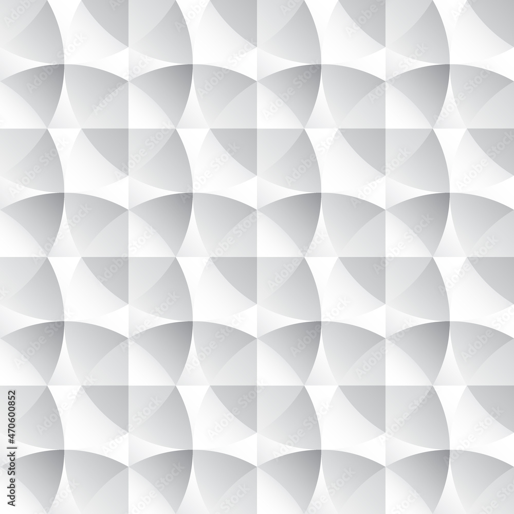 Fototapeta premium Seamless monochrome geometric pattern with triangles. Modern 3d print. White paper.