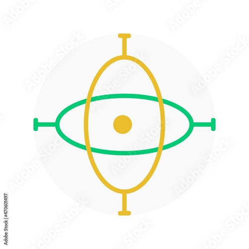 Gyroscope Flat Vector Icon Design