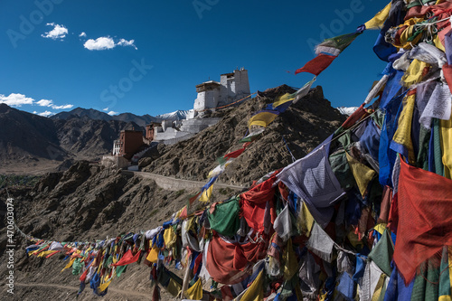 View of the castle in leh the capital of ladkah in india with the himalaya in the background © Andreas