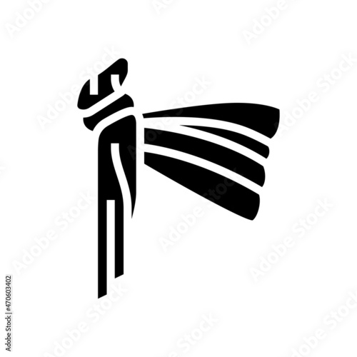 baby sling glyph icon vector. baby sling sign. isolated contour symbol black illustration
