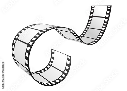 Realistic film strip vector background design template
