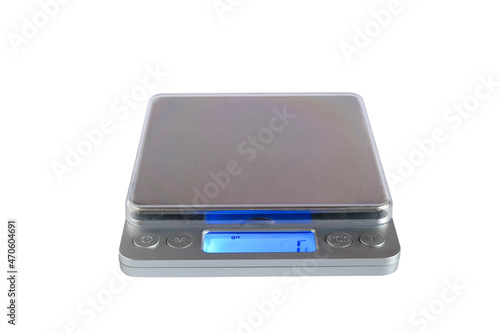 Small digital weighing scale for bakery measure.