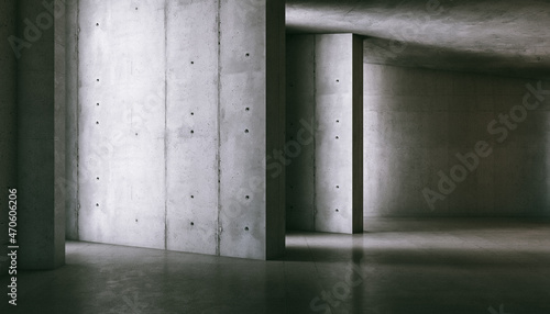 Foto reinforced concrete interior, abstract texture.