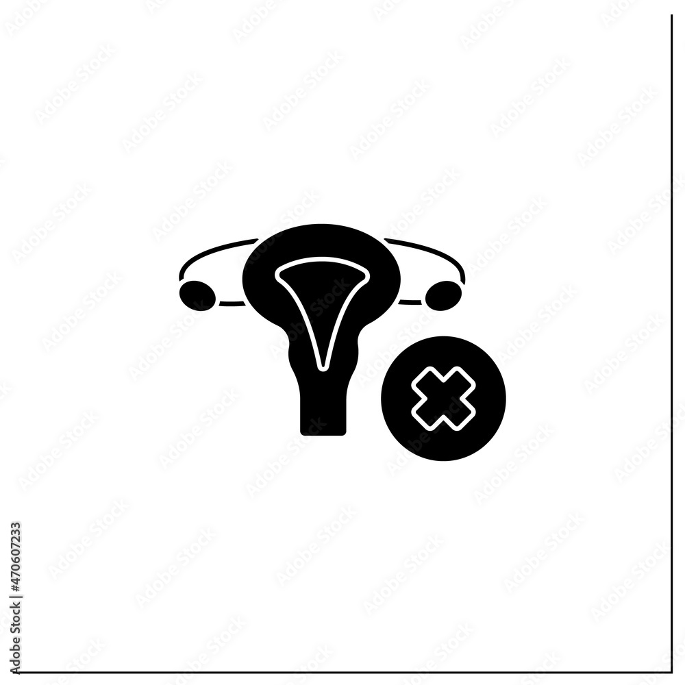 Infertility glyph icon. Reproductive system disease. Inability to get pregnant naturally. Problem with uterus, eggs.Women health concept.Filled flat sign. Isolated silhouette vector illustration Infertility glyph icon. Reproductive system disease. Inability to get pregnant naturally. Problem with uterus, eggs.Women health concept.Filled flat sign. Isolated silhouette vector illustration